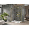Mexen Omega Schiebedusche 110 x 90 cm, transparent, gold + Flat-Duschwanne - 825-110-090-50-00-4010