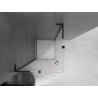 Mexen Velar L Duo Duschkabine, schiebbar 80 x 80 cm, satiniert, schwarz - 871-080-080-02-33-70