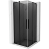 Mexen Velar L Duo Schiebeduschkabine 90 x 90 cm, Graphit, Schwarz - 871-090-090-02-43-70