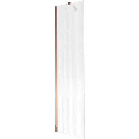 Mexen Next Badewannenfaltwand 1-flügelig 50 x 150 cm, Streifen, Roségold - 895-050-000-00-09-60