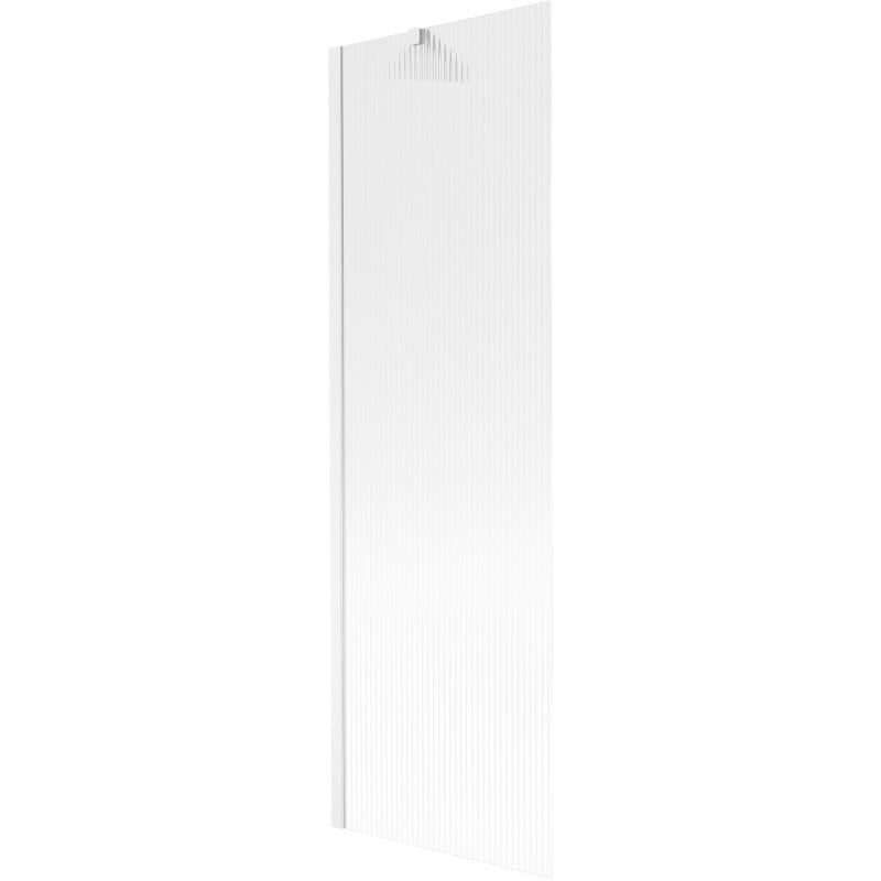 Mexen Next Badewannenabtrennung 1-flügelig 60 x 150 cm, gestreift, weiß - 895-060-000-00-09-20