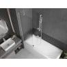 Mexen Next Badewannenabtrennung 1-flügelig 60 x 150 cm, gestreift, weiß - 895-060-000-00-09-20