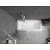 Mexen Next Badewannenabtrennung 1-flügelig 60 x 150 cm, gestreift, weiß - 895-060-000-00-09-20
