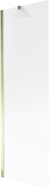 Mexen Next Badewannenabtrennung 1-flügelig 60 x 150 cm, Streifen, Gold - 895-060-000-00-09-50