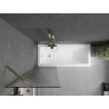 Mexen Next Badewannenabtrennung 1-flügelig 60 x 150 cm, Streifen, Gold - 895-060-000-00-09-50