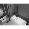 Mexen Next Badewannenfaltwand 1-flügelig 60 x 150 cm, Streifen, schwarz - 895-060-000-00-09-70