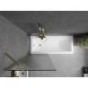 Mexen Next Badewannenabtrennung 1-flügelig 70 x 150 cm, gestreift, gold - 895-070-000-00-09-50