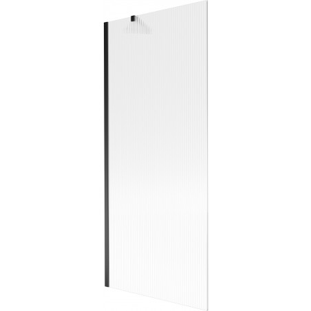 Mexen Next Badefaltwand 1-flügelig 80 x 150 cm, Streifen, schwarz - 895-080-000-00-09-70