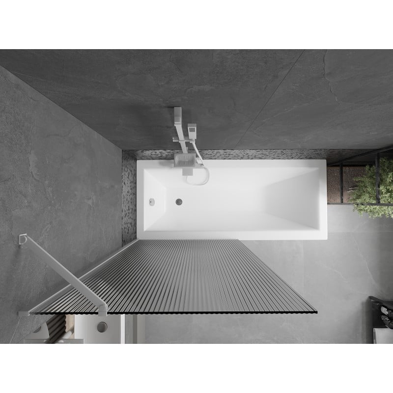 Mexen Next Badewannenwand 1-teilig 90 x 150 cm, gestreift, weiß - 895-090-000-00-09-20