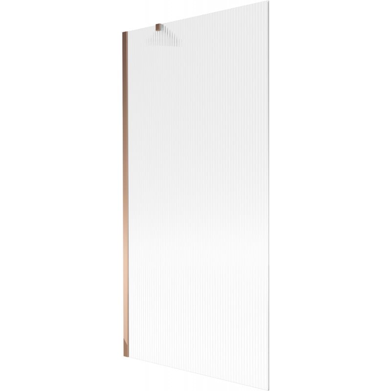 Mexen Next Badewannenfaltwand 1-flügelig 90 x 150 cm, Streifen, Roségold - 895-090-000-00-09-60