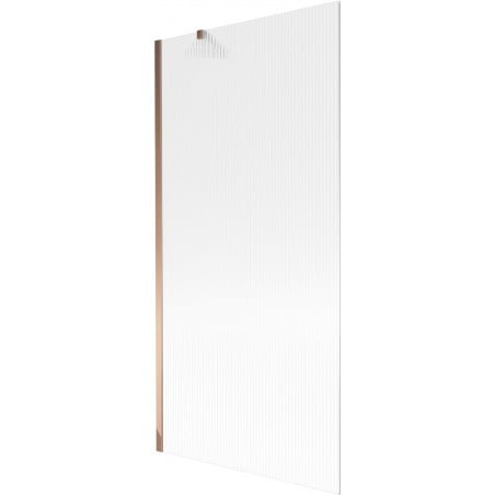 Mexen Next Badewannenfaltwand 1-flügelig 90 x 150 cm, Streifen, Roségold - 895-090-000-00-09-60