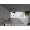 Mexen Next Badewannenfaltwand 1-flügelig 90 x 150 cm, Streifen, Roségold - 895-090-000-00-09-60