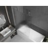 Mexen Next Badewannenfaltwand 1-teilig 100 x 150 cm, Streifen, Chrom - 895-100-000-00-09-01