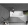 Mexen Next Badewannenfaltwand 1-teilig 100 x 150 cm, Streifen, Chrom - 895-100-000-00-09-01
