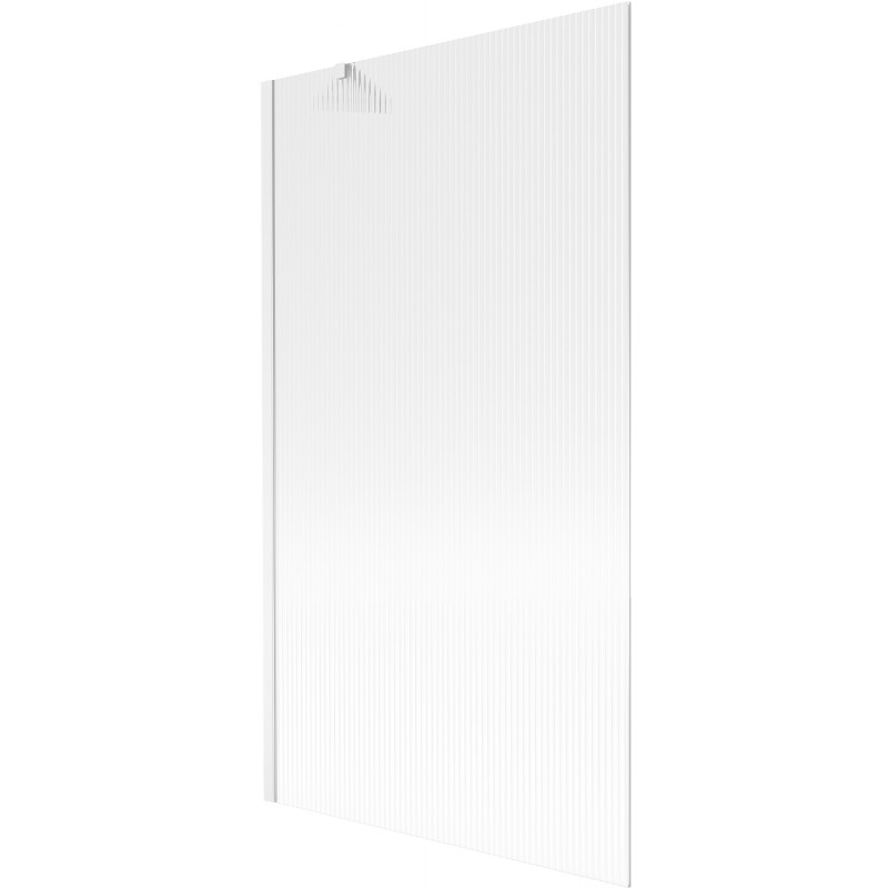 Mexen Next Badewannenwand 1-flügelig 100 x 150 cm, gestreift, weiß - 895-100-000-00-09-20
