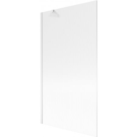 Mexen Next Badewannenwand 1-flügelig 100 x 150 cm, gestreift, weiß - 895-100-000-00-09-20