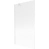 Mexen Next Badewannenwand 1-flügelig 100 x 150 cm, gestreift, weiß - 895-100-000-00-09-20