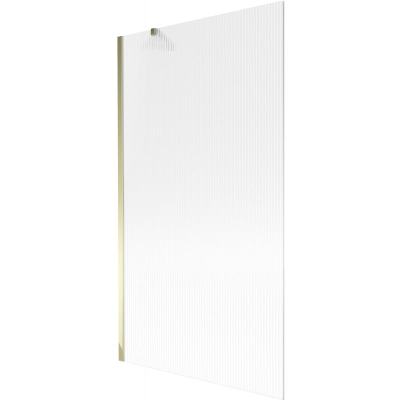 Mexen Next Badewannenabtrennung 1-flügelig 100 x 150 cm, gestreift, gold - 895-100-000-00-09-50