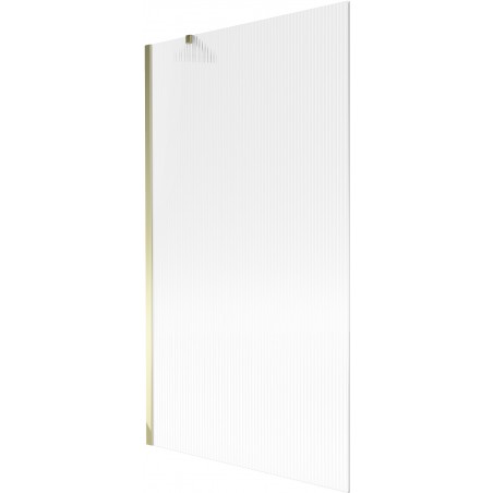 Mexen Next Badewannenabtrennung 1-flügelig 100 x 150 cm, gestreift, gold - 895-100-000-00-09-50