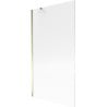 Mexen Next Badewannenabtrennung 1-flügelig 100 x 150 cm, gestreift, gold - 895-100-000-00-09-50