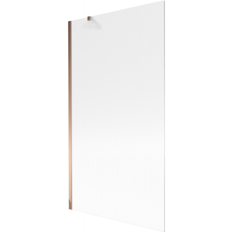 Mexen Next 1-flügelige Badewannenwand 100 x 150 cm, gestreift, Roségold - 895-100-000-00-09-60