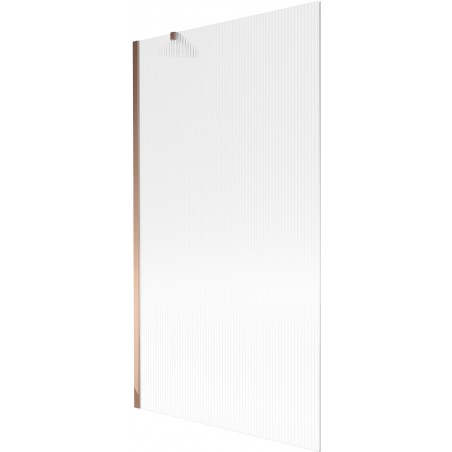 Mexen Next 1-flügelige Badewannenwand 100 x 150 cm, gestreift, Roségold - 895-100-000-00-09-60