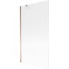 Mexen Next 1-flügelige Badewannenwand 100 x 150 cm, gestreift, Roségold - 895-100-000-00-09-60