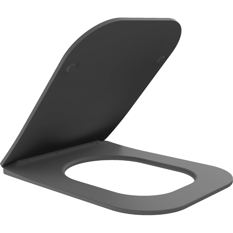 Mexen Teo langsam schließende Slim-Sitzfläche, Duroplast, dunkelgrau matt - 39840071