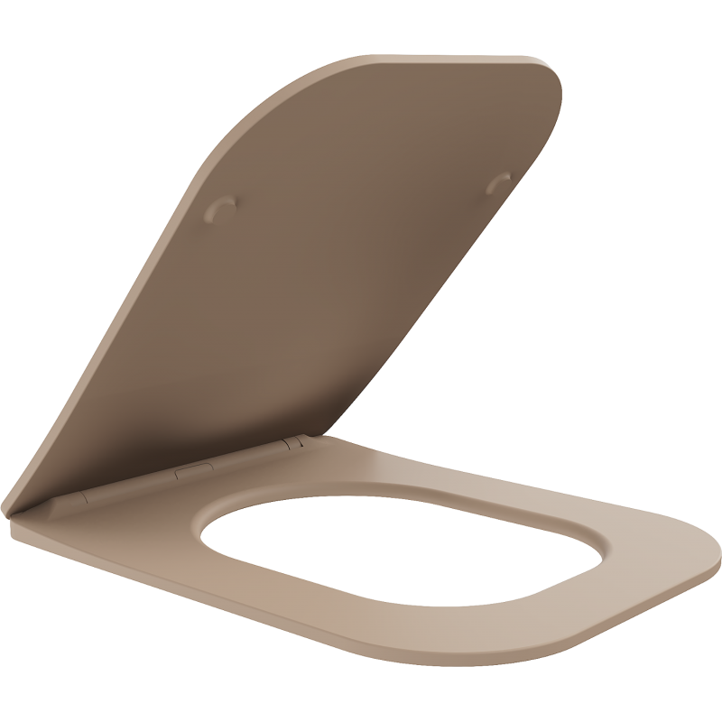 Mexen Teo, langsam schließender, schlanker Toilettensitz, Duroplast, Cappuccino matt - 39840064