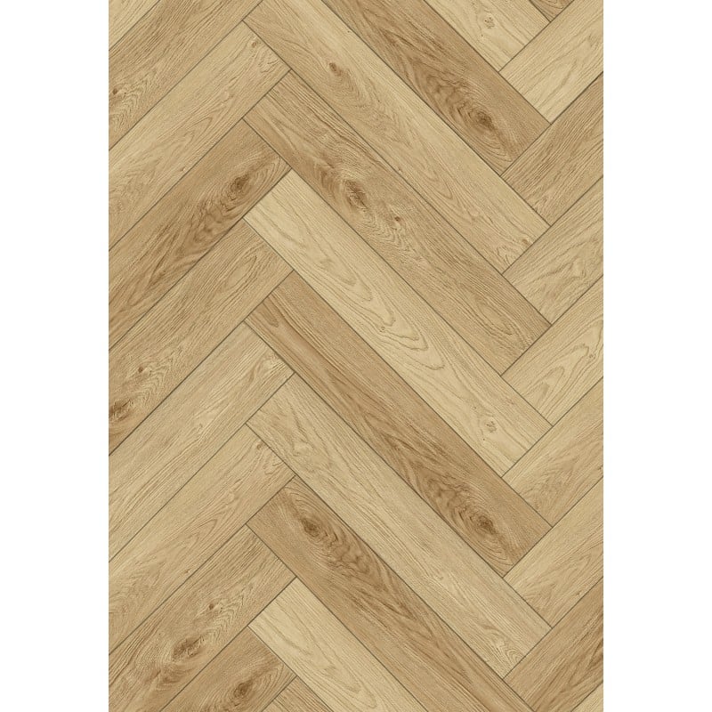 Mexen Anniston Muster von Vinylplatten Fischgrät SPC 6,5 mm, IPEX 1,5 mm, 4 V-Fuge, Eiche - F1171-S