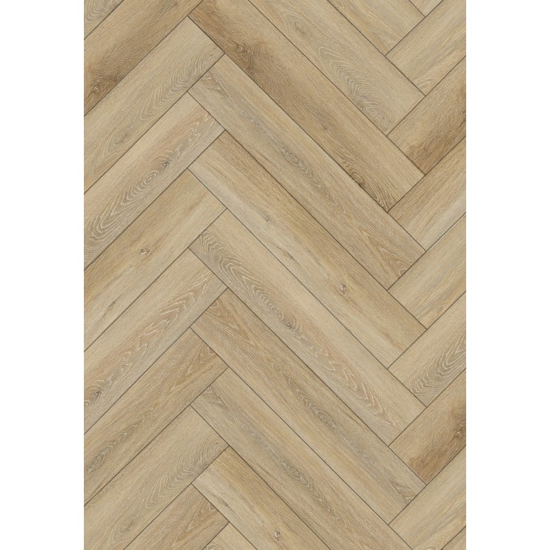 Mexen Worcester  Probe von Vinylpaneelen Fischgräte SPC 6,5 mm, Unterlage IPEX 1,5 mm, 4 V-Fuge, Eiche - F1176-S