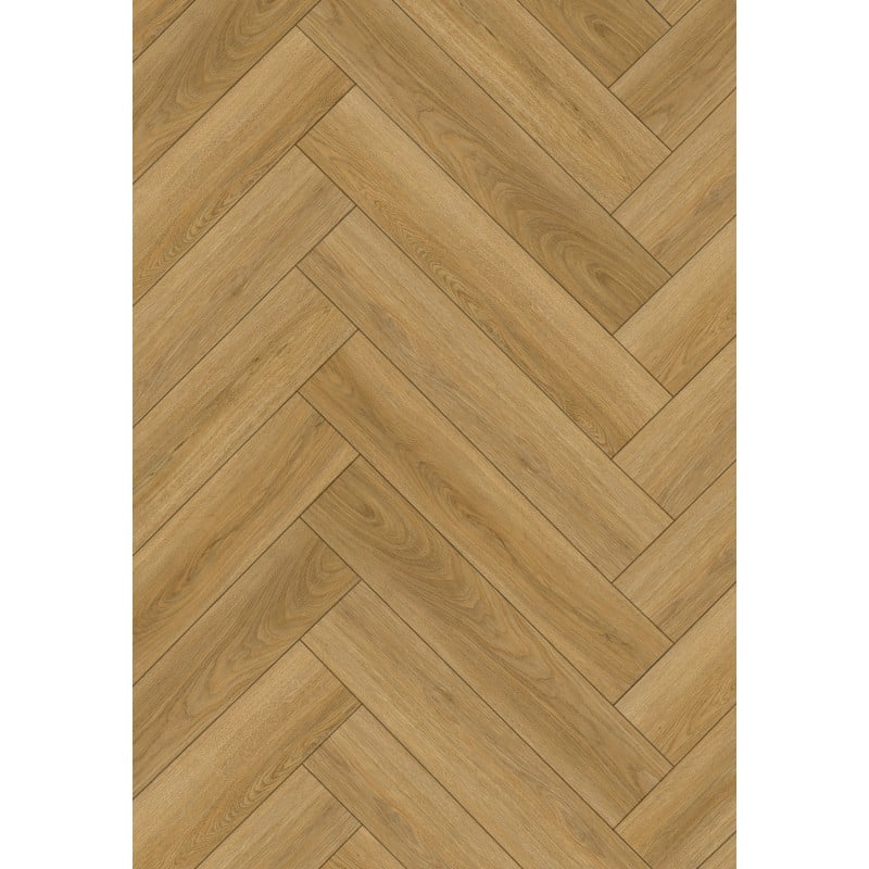Mexen Chattanooga  Probe von Vinylpaneelen Fischgrätenmuster SPC 6,5 mm, Unterlage 1,5 mm, 4 V-Fuge, Eiche - F1178-S