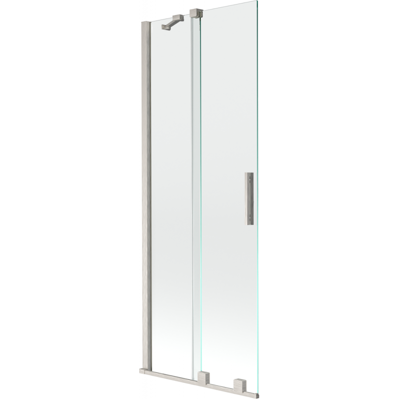 Mexen Velar 2-flügelige Duschwand, verschiebbar 70 x 150 cm, transparent, gebürsteter Nickel - 896-070-000-01-97