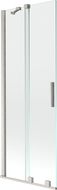 Mexen Velar 2-flügelige Duschwand, verschiebbar 70 x 150 cm, transparent, gebürsteter Nickel - 896-070-000-01-97