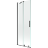 Mexen Velar Badewannenfaltwand 2-flügelige Schiebetür 70 x 150 cm, transparent, gun metal - 896-070-000-01-95