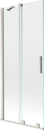 Mexen Velar Duschwand, 2-flügelig, verschiebbar 80 x 150 cm, transparent, gebürsteter Nickel - 896-080-000-01-97