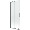 Mexen Velar 2-flügelige, verschiebbare Duschabtrennung 80 x 150 cm, transparent, Gun Metal - 896-080-000-01-95