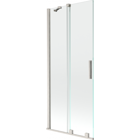 Mexen Velar Duschtür 2-flüglig verschiebbar 85 x 150 cm, transparent, gebürsteter Nickel - 896-085-000-01-97