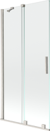 Mexen Velar Duschwand 2-flügelig verschiebbar 90 x 150 cm, transparent, gebürstetes Nickel - 896-090-000-01-97