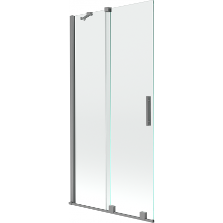 Mexen Velar duschabtrennung 2-flügelig verschiebbar 95 x 150 cm, transparent, gun metal - 896-095-000-01-95