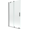 Mexen Velar 2-flügelige, verschiebbare Duschwand 100 x 150 cm, transparent, Gun Metal - 896-100-000-01-95