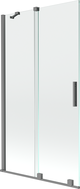 Mexen Velar 2-flügelige, verschiebbare Duschwand 100 x 150 cm, transparent, Gun Metal - 896-100-000-01-95