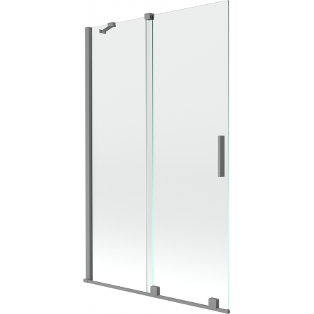 Mexen Velar zweiflügeliger Duschschirm 110 x 150 cm, transparent, Gun Metal - 896-110-000-01-95