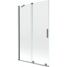 Mexen Velar zweiflügeliger Duschschirm 110 x 150 cm, transparent, Gun Metal - 896-110-000-01-95