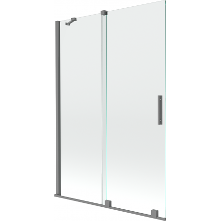 Mexen Velar 2-flügelige Duschabtrennung, verschiebbar, 120 x 150 cm, transparent, Gun Metal - 896-120-000-01-95