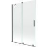 Mexen Velar 2-flügelige Duschabtrennung, verschiebbar, 120 x 150 cm, transparent, Gun Metal - 896-120-000-01-95
