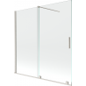 Mexen Velar 2-flügelige Schiebeduschabtrennung 160 x 150 cm, transparent, gebürstetes Nickel - 896-160-000-01-97