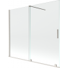 Mexen Velar Wannenschutz 2-flügelig verschiebbar 180 x 150 cm, transparent, gebürstetes Nickel - 896-180-000-01-97