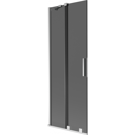 Mexen Velar Badewannenabtrennung 2-flügelig, verschiebbar 70 x 150 cm, Graphit, Chrom - 896-070-000-41-01