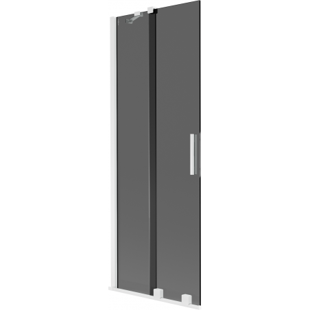 Mexen Velar 2-flügeliger, verschiebbarer Badewannenaufsatz 70 x 150 cm, Graphit, Weiß - 896-070-000-41-20